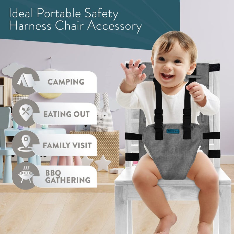 Vevoza Baby Portable High Chair for Travel | Baby Travel Essential | Portable Highchair for Baby | Travel High Chairs for Babies | Portable Baby Chair | High Chair Harness | Travel High Chair - Image 2