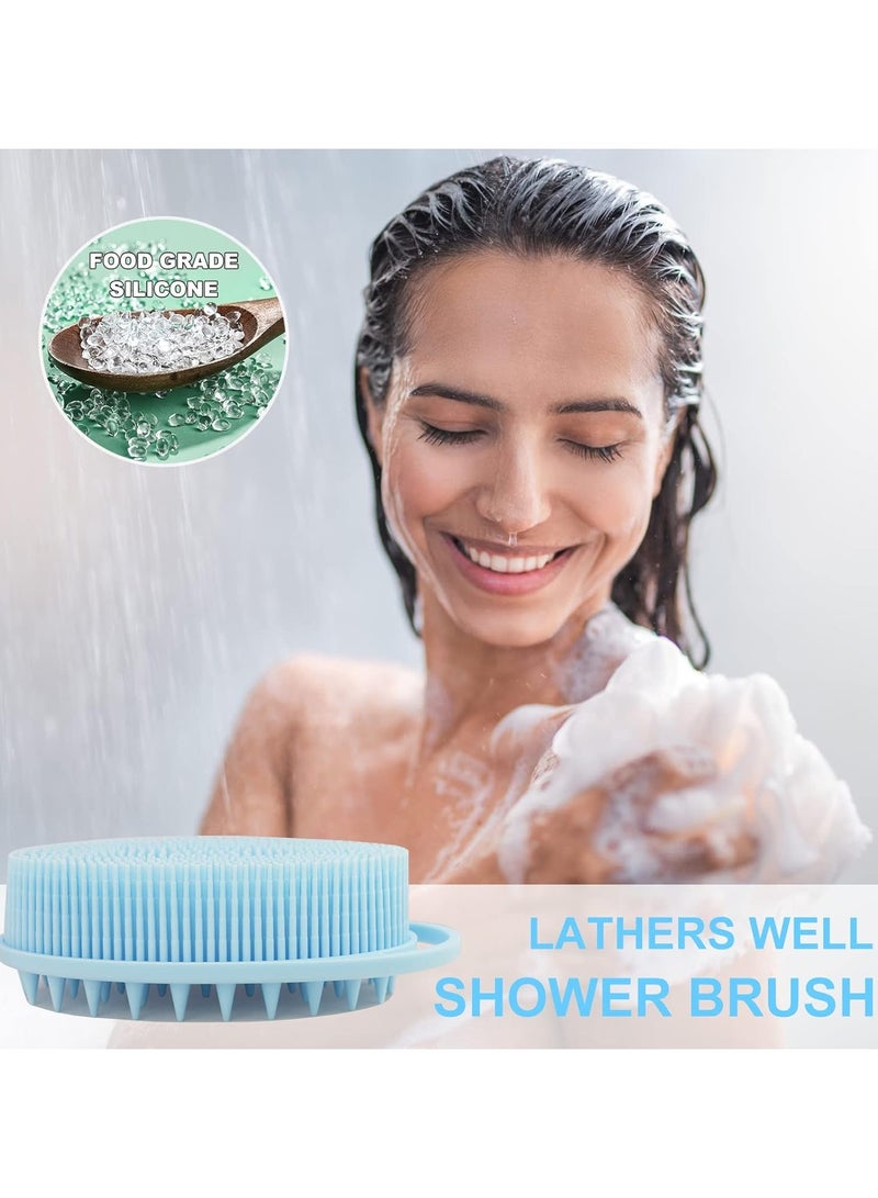general Bath and Shampoo Body Brush Silicone Exfoliating Body Scrubber for Use in Shower Premium Silicone Loofah Head Scrubber Scalp Massager Easy to Clean - Image 4