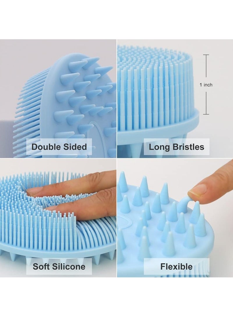 general Bath and Shampoo Body Brush Silicone Exfoliating Body Scrubber for Use in Shower Premium Silicone Loofah Head Scrubber Scalp Massager Easy to Clean - Image 5