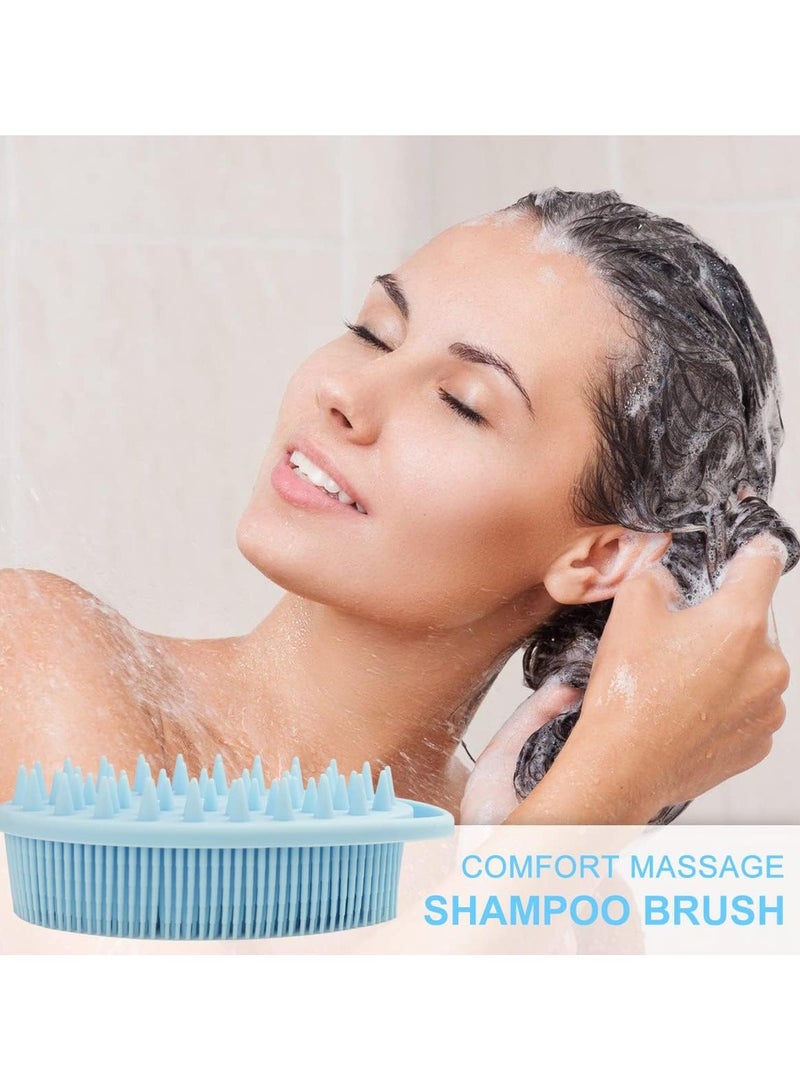 general Bath and Shampoo Body Brush Silicone Exfoliating Body Scrubber for Use in Shower Premium Silicone Loofah Head Scrubber Scalp Massager Easy to Clean - Image 3