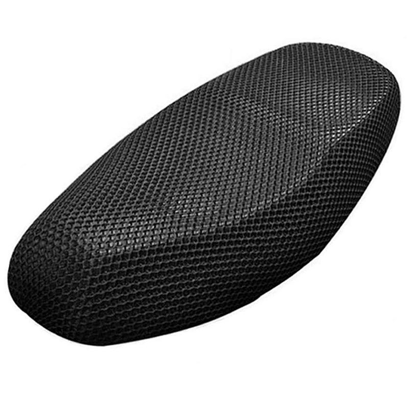AUTUT Black Motorcycle Scooter Moped Seat Cover Seat AntiSlip Cushion 3D Spacer Mesh Fabric XXLarge