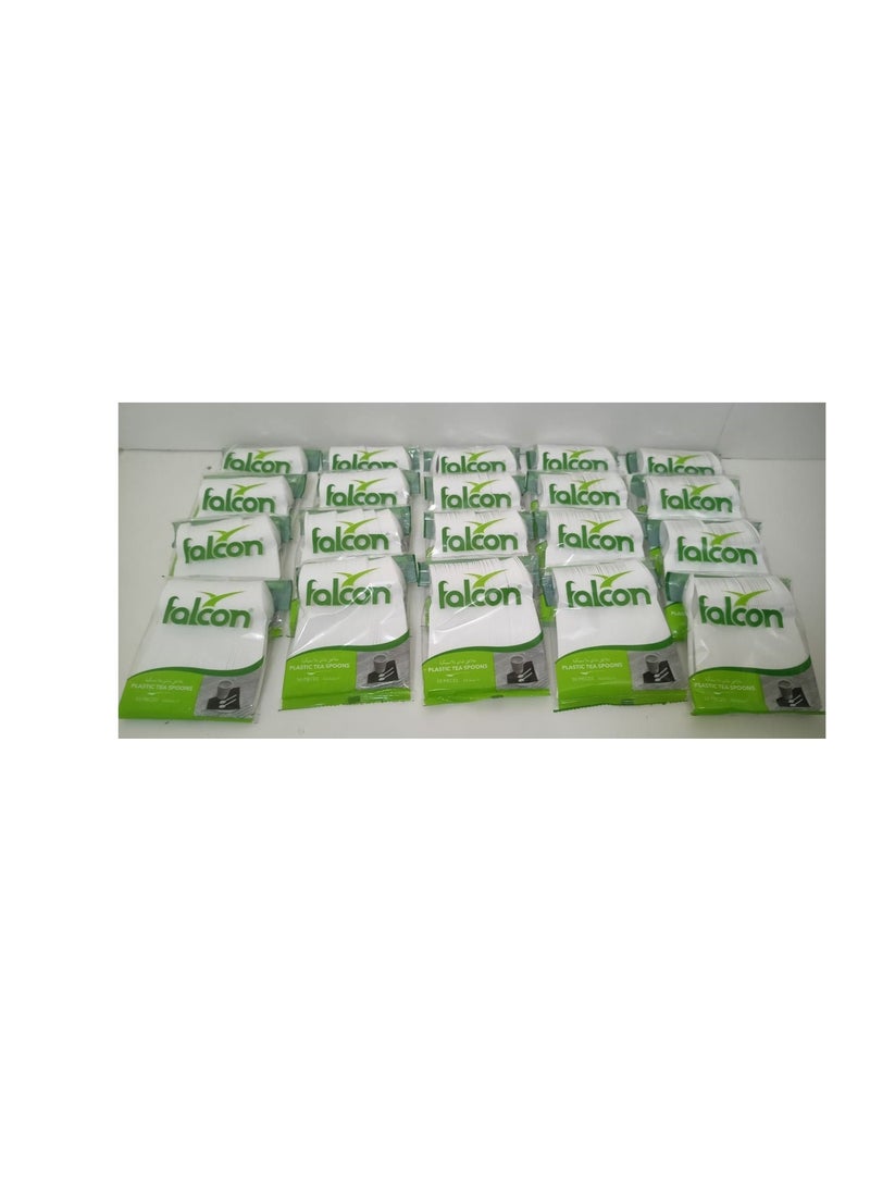 فالكون باك فالكون عبوة من 20 × 50 ملاعق شاي بلاستيكية ، 1000 قطعة - Image 2