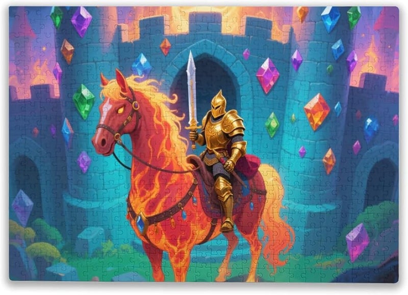 1000 Piece Colorful Flames Jigsaw Puzzle Modern Home Decor For Family Holiday Fun - Image 1