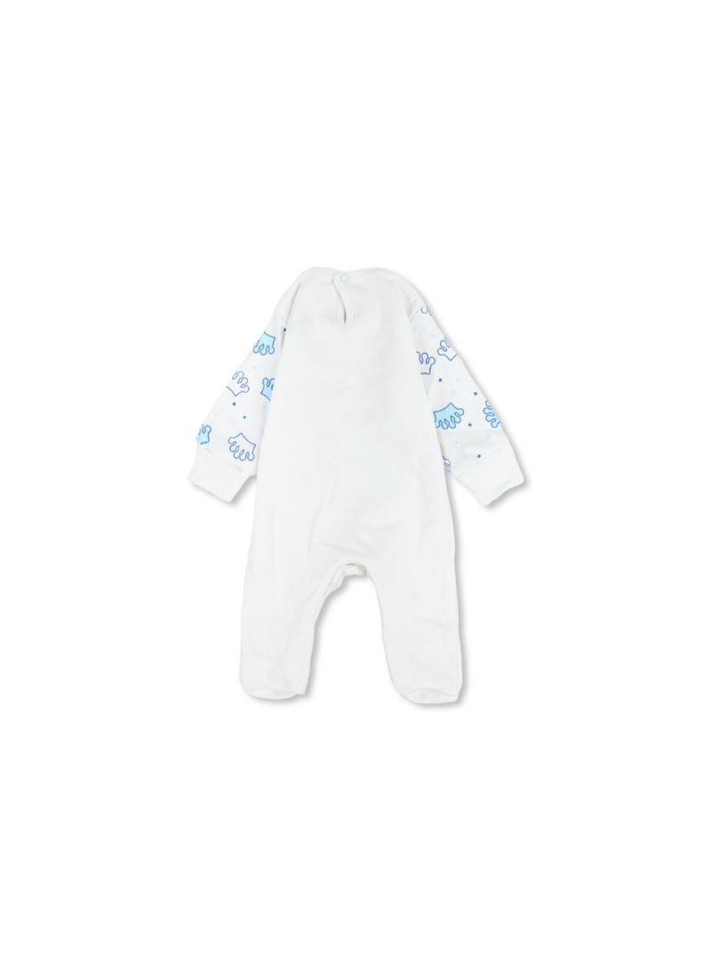 Berceau Cotton Baby Footie with "Prince" Print - Image 2