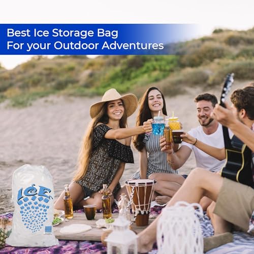 Perfectware بيرفكت وير - أكياس الثلج PW-DS-100ct 10lb مع حبل سحب - 100 حبة - Image 4