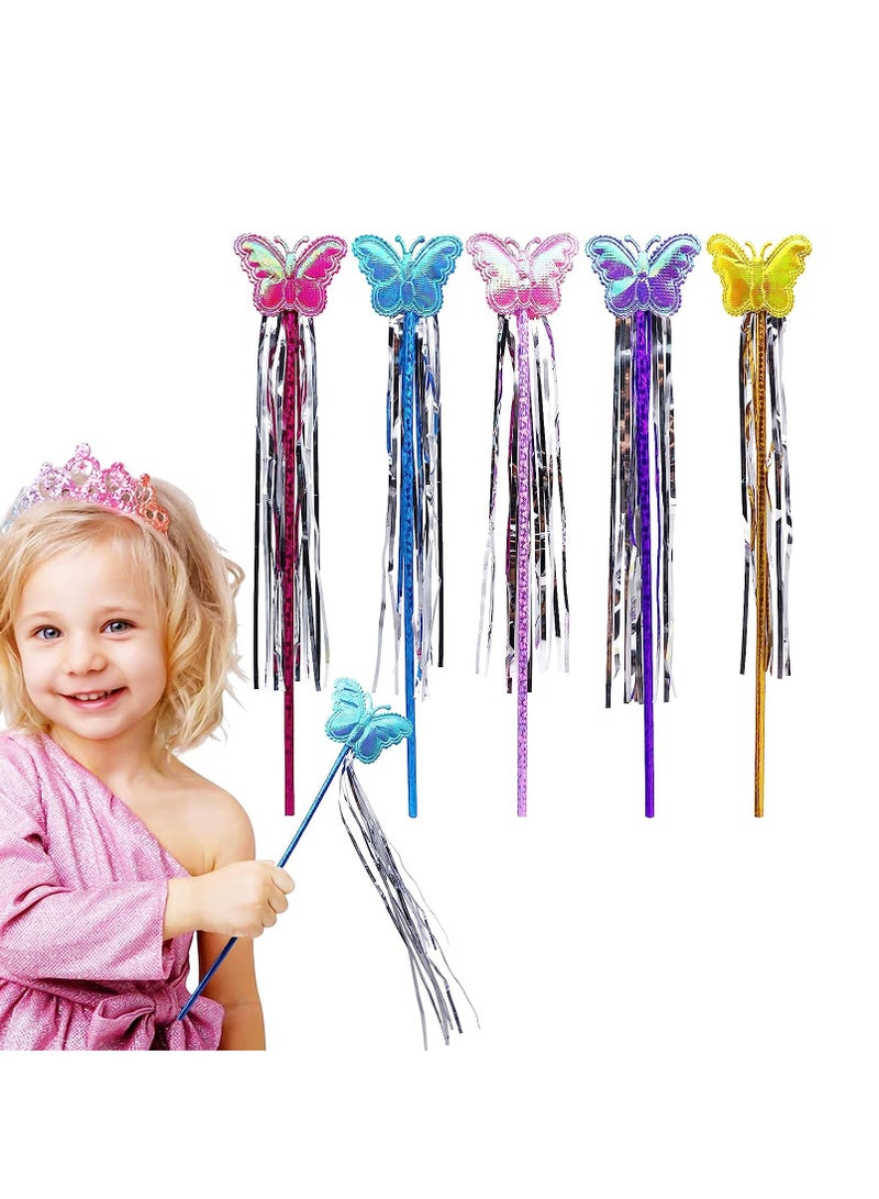 SYOSI Butterfly Decor Fairy Stick Party Supplies Fairy Princess Wand Colorful Party Photo Props Birthday Party Decoration Baby Shower Decor Tea Party Favor Garden Party Favors Decor (Style 5-10PCS) - Image 1