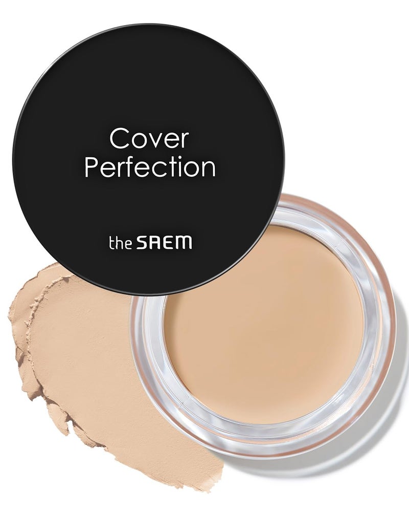 THESAEM THESAEM Cover Perfection Pot Concealer #0.5 Ice Beige - High Adherence & Coverage Balm, Conceals Blemish & Acne Spots, Matte Finish Sebum Control for Oily and Combination Skin