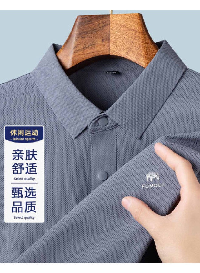 Fomoce men's Knit Short-sleeve Polo Shirt - Cool & Sporty T-shirt For Men - Image 1
