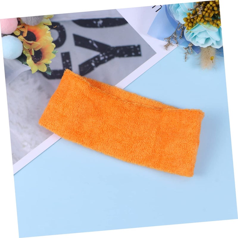 Orange Stretchy Sports Yoga Headband Reusable Washable Cloth For Women Men - Image 5