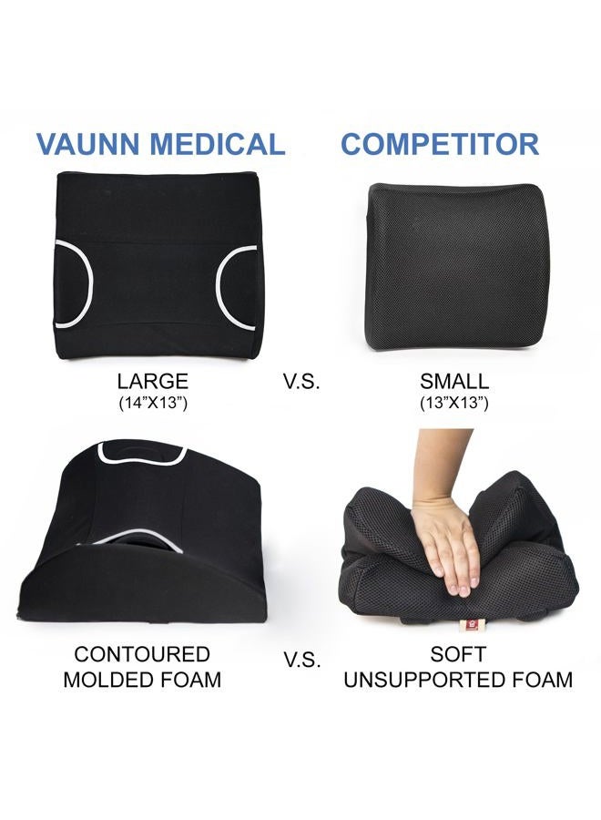 Vaunn وسادة دعم الظهر القطني الطبية مع وسادة جل دافئة/باردة وإدخال صلب قابل للإزالة - Image 4