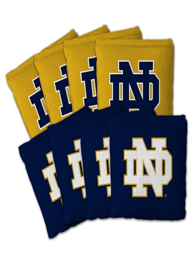 YouTheFan Officially-Licensed NCAA Notre Dame Fighting Irish Set of 8 Cornhole Bags - All Weather Dual Sided Slide & Stop - Regulation Size with Carry case - Image 1