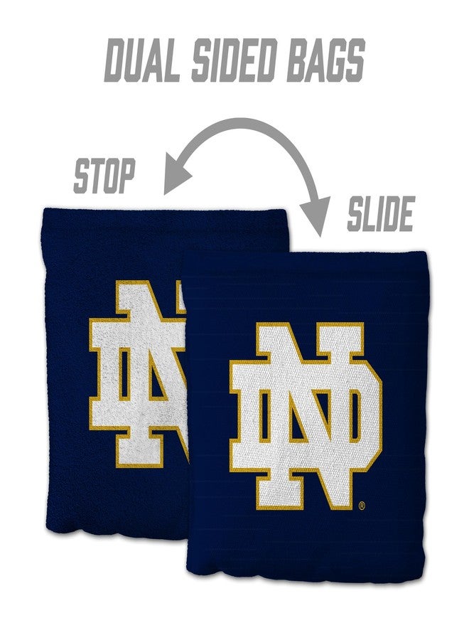 YouTheFan Officially-Licensed NCAA Notre Dame Fighting Irish Set of 8 Cornhole Bags - All Weather Dual Sided Slide & Stop - Regulation Size with Carry case - Image 2