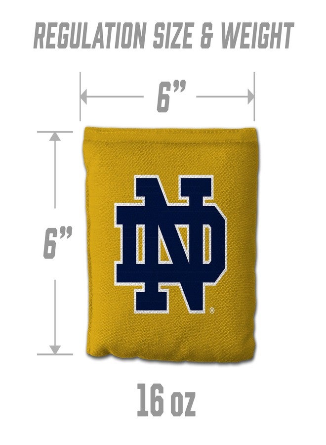 YouTheFan Officially-Licensed NCAA Notre Dame Fighting Irish Set of 8 Cornhole Bags - All Weather Dual Sided Slide & Stop - Regulation Size with Carry case - Image 3