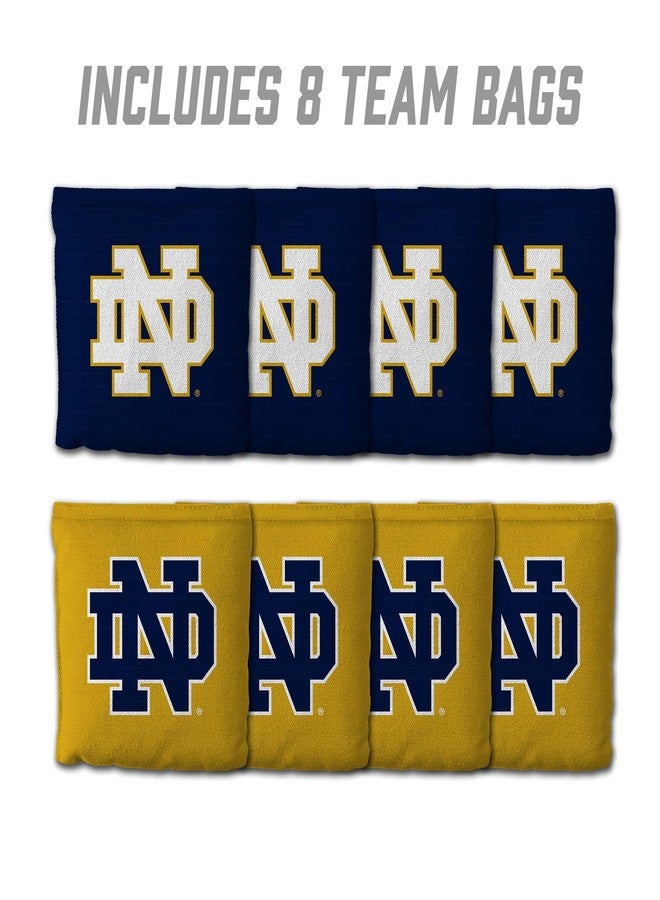 YouTheFan Officially-Licensed NCAA Notre Dame Fighting Irish Set of 8 Cornhole Bags - All Weather Dual Sided Slide & Stop - Regulation Size with Carry case - Image 4
