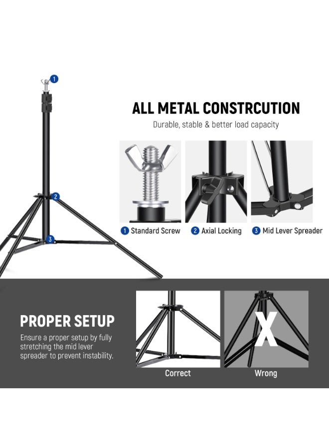 Neewer NK-ST0204 BackDrop Support System + 8 Clamps + 2 Sand Bags - Image 4