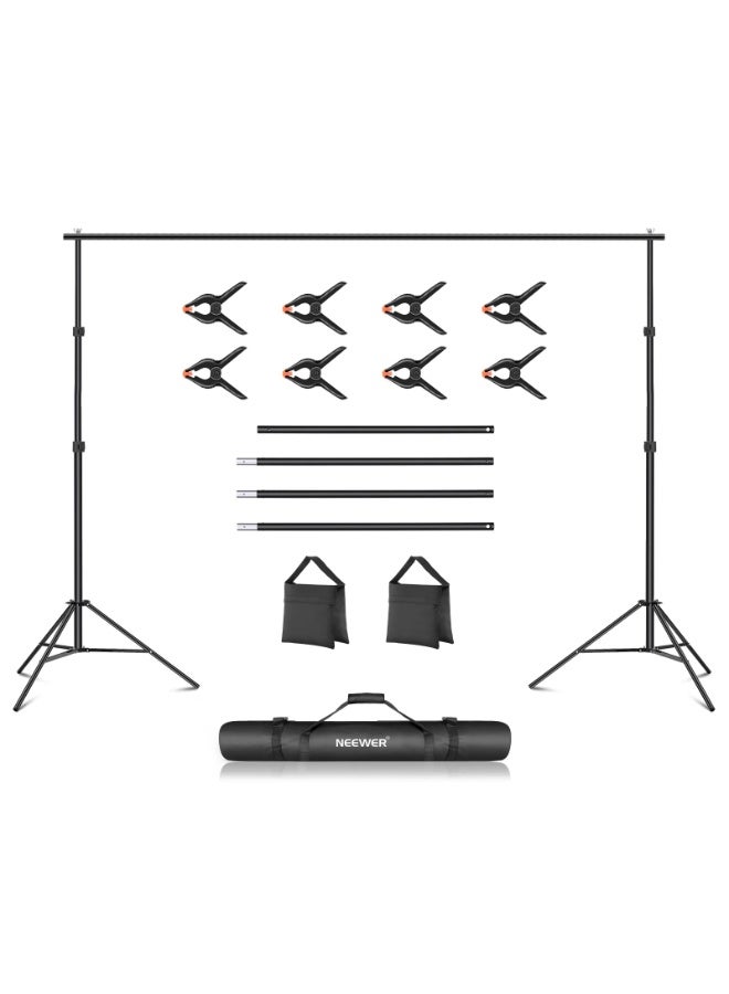 Neewer NK-ST0204 BackDrop Support System + 8 Clamps + 2 Sand Bags - Image 1