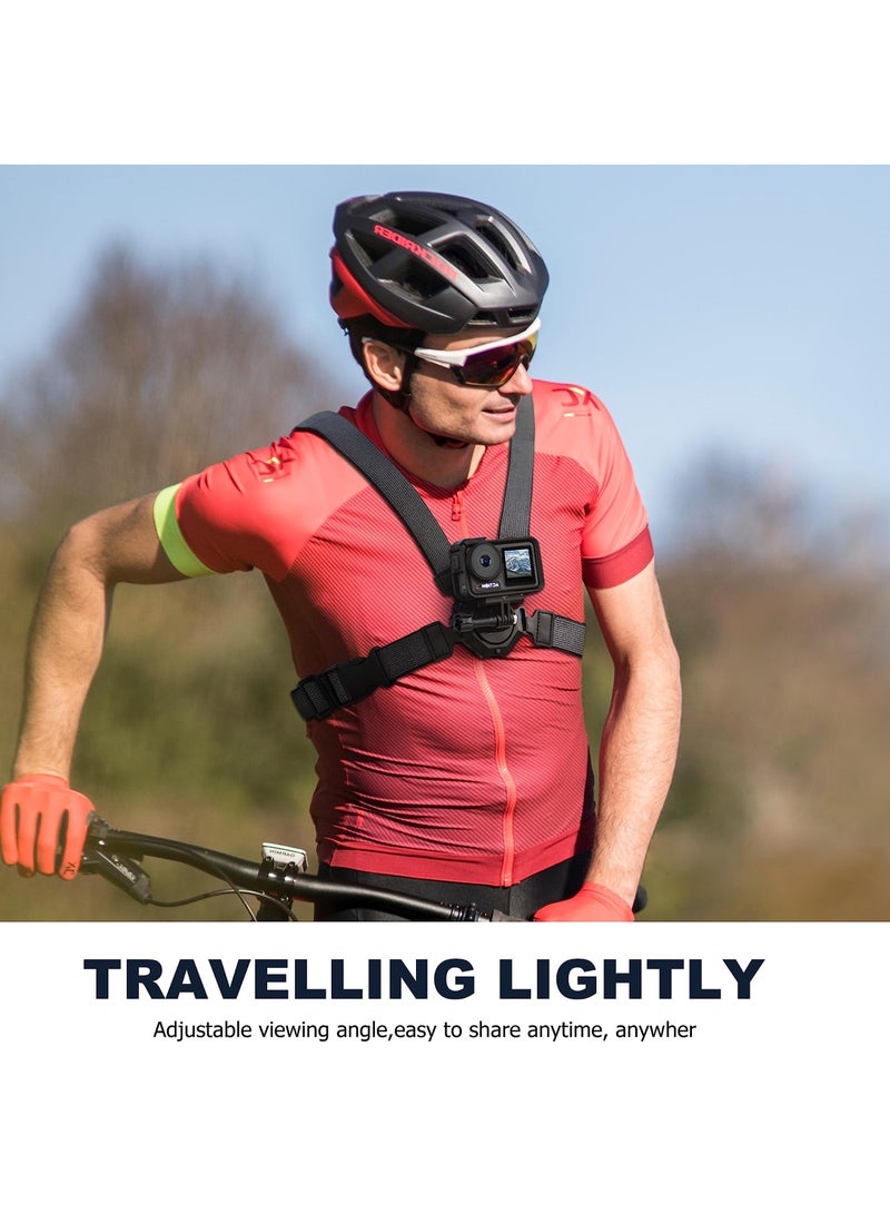 Excefore Camera Mounts and Clamps Accessories Set, Mobile Phone Chest Strap Harness, for DJI OSMO Action Camera,Compatible for Insta360 X3/X2/One R/RS for GoPro Hero Series (Chest Strap) - Image 5