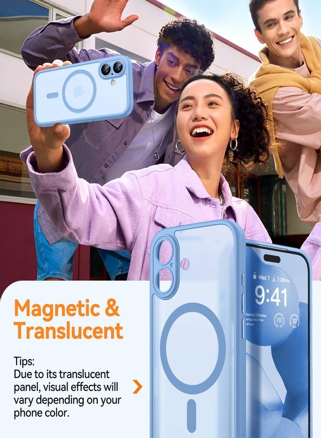 كانشن جراب CANSHN المغناطيسي لهاتف iPhone 17، مُطوّر [حماية كاملة للكاميرا] [متوافق مع Magsafe] [شفاف غير لامع] جراب واقٍ مقاوم للصدمات لهاتف iPhone 17 - أزرق فاتح - Image 4