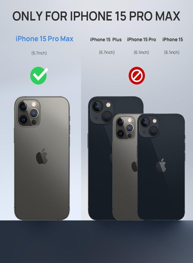 جراب Lanhiem المغناطيسي لهاتف iPhone 15 Pro Max، مقاوم للماء والغبار بمعيار IP68، [متوافق مع Magsafe] [واقي شاشة مدمج] غطاء هاتف متين وعالي التحمل لكامل الجسم، 6.7 بوصة، أسود/شفاف - Image 5