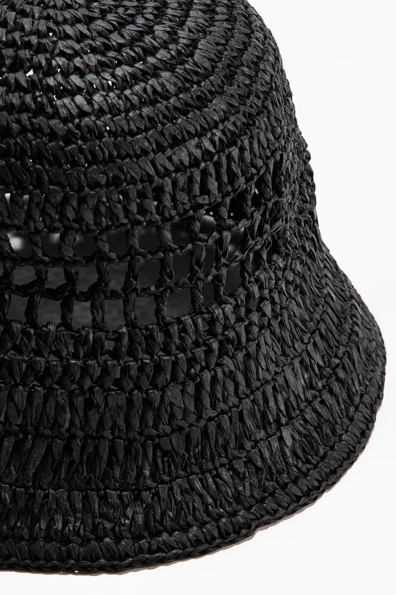 اتش اند ام قبعة باكيت من القش