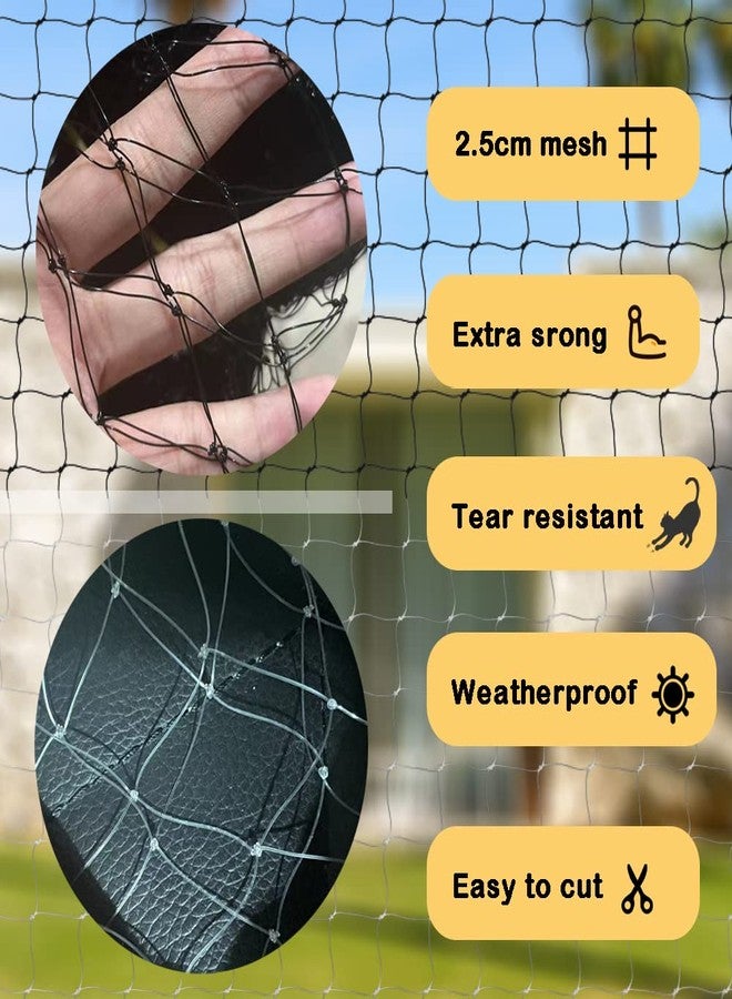 Piowet Cat Balcony Net Cat Netting Balcony Rail Net Cat PET Balcony Anti Fall Netting Cat Fence Nets Transparent Nylon Pet Mesh Fence Anti Fall Netting for Balcony Window Stairs (10 * 13ft, White) - Image 4