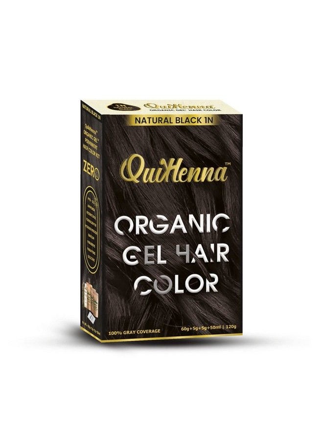 byPurenaturals Quikhenna Ppd & Ammonia Free Organic Gel Permanent Hair Colour 1N Natural Black For Men & Women 120Gm  - Image 2