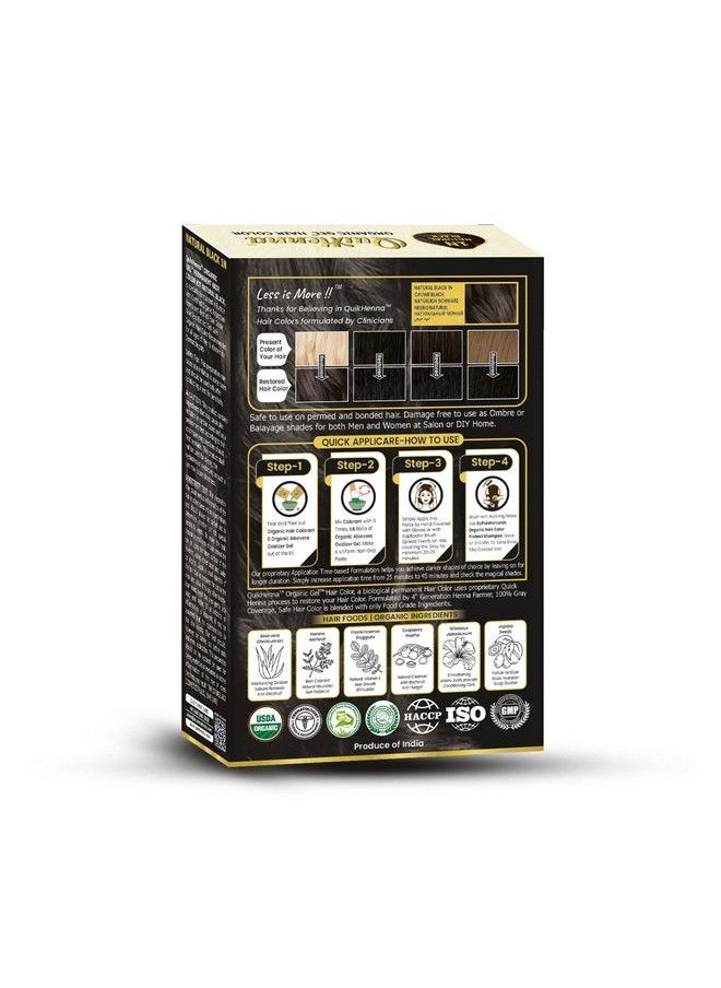 byPurenaturals Quikhenna Ppd & Ammonia Free Organic Gel Permanent Hair Colour 1N Natural Black For Men & Women 120Gm  - Image 3