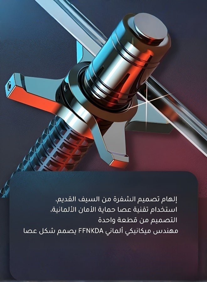Portable Telescopic Outdoor Safety Tool - Rapid Deployment Survival Stick, Ergonomic Non-Slip Grip for Hiking & Camping - Image 3