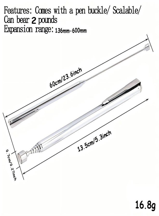 Adullpony Telescoping Magnetic Pickup Tool - Extendable Stick 2Pcs Includes 8LB & 2LB Magnet for Mechanics, Car Tools, Reaching Hard-to-Reach Areas - Image 5