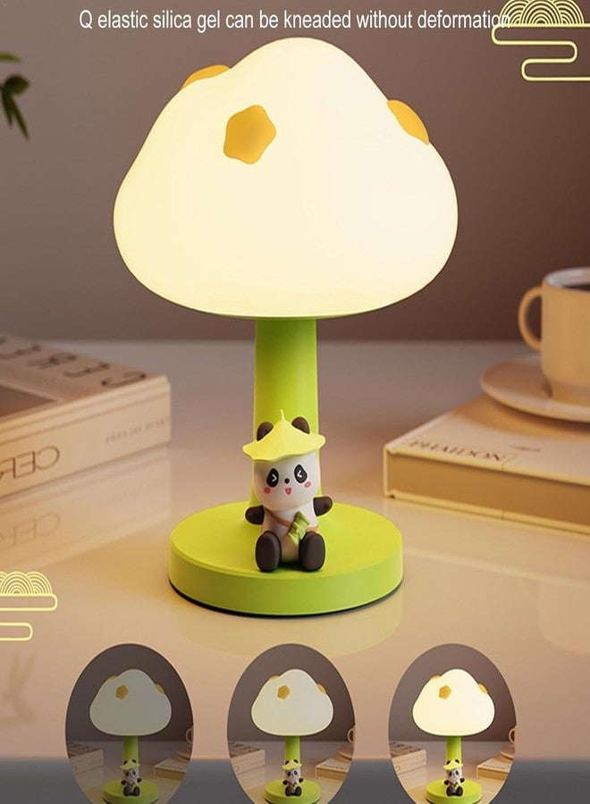 DTR Creation Rechargeable Silicone Mushrooms Panda Sitting Night Light for Kids | 3 Type LED Changing Lamp |Adorable Room Decor & Gift for Toddlers, Teens, & Valentine's Day Present| Multicolour 15Cm - Image 4