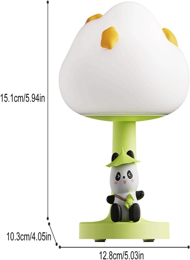 DTR Creation Rechargeable Silicone Mushrooms Panda Sitting Night Light for Kids | 3 Type LED Changing Lamp |Adorable Room Decor & Gift for Toddlers, Teens, & Valentine's Day Present| Multicolour 15Cm - Image 5