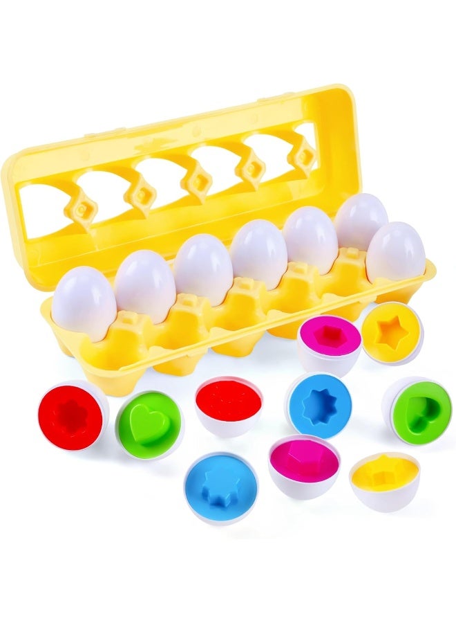 MAGIC VAULT Educational Matching Eggs Set for Toddlers - Image 1