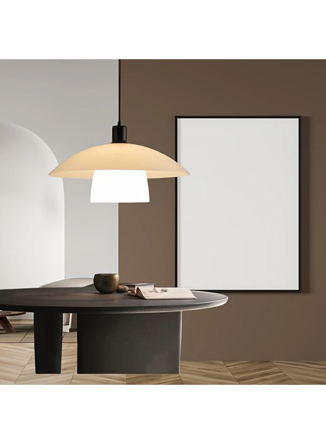 Semicircle PVC Lampshade 130x130mm Modern Matte Cream Home Office Desk Light - Image 2