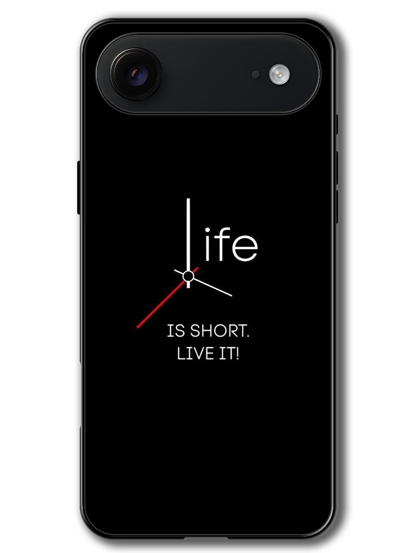 Theodor Case Compatible with Apple iPhone 17 Air 6.5 Inch Protection Shockproof Bumper Cover Life is Short - Image 1