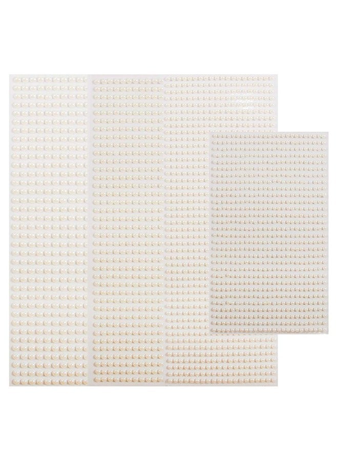 HY Pearl Makeup Rhinestone Stickers for Eyes Face Body,3D Self Adhesive White Pearl Face Jewels Eye Gems Eyeshadow Sticker,Women Nail Pearls for Nail Art Decoration,Kids DIY Craft Accessories - Image 4