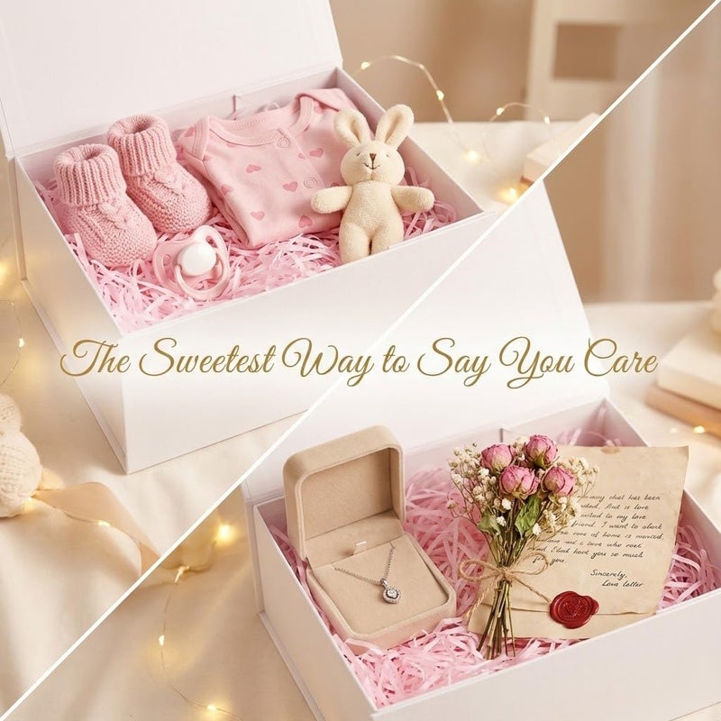Rsgift White Gift Box 11x7.8x3.5 Wedding Gift Box with Lids Groomsman Wedding Empty Durable Storage Box with Magnetic Halloween,Christmas,Thanksgiving Day - Image 4