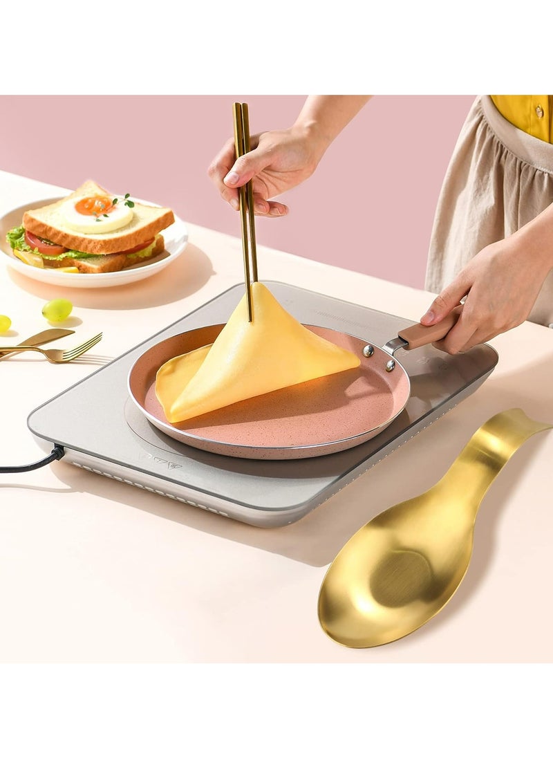 Oasisgalore Serving Stainless Kitchen Utensils Steel Spoon Holder, Spatula Ladle Rest Holder for Coffee Bar  - Image 4
