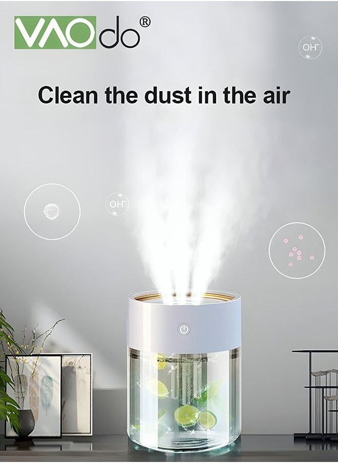 VAOdo - 3 Nozzle Humidifier USB Charging 2L Large Capacity Silent Fine Spray Humidifier - Image 1
