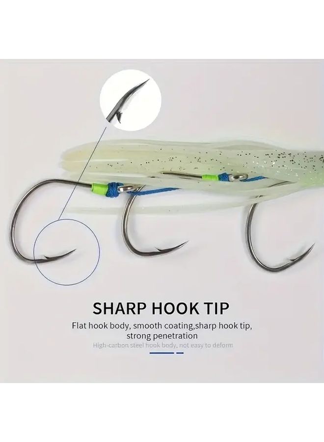 Blue Pink 100g Fishing Lure Fish Head Octopus Skirt Trolling Bait - Image 5