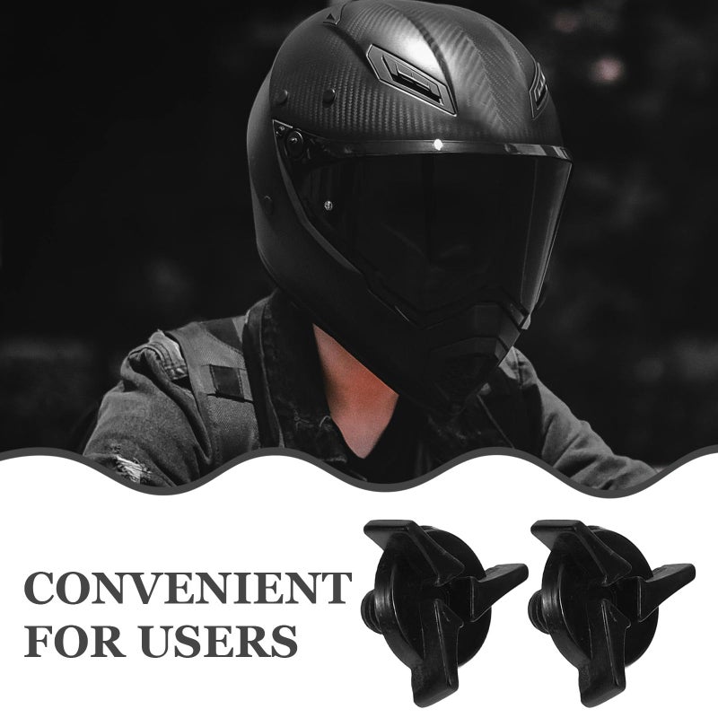Universal Motorcycle Helmet Visor Screw Kit 6pcs Black Plastic Fasteners Replacement - Image 4