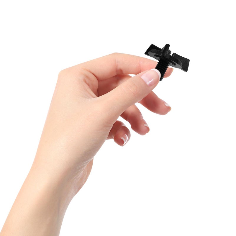 Universal Motorcycle Helmet Visor Screw Kit 6pcs Black Plastic Fasteners Replacement - Image 5