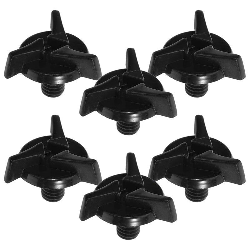 Universal Motorcycle Helmet Visor Screw Kit 6pcs Black Plastic Fasteners Replacement - Image 2