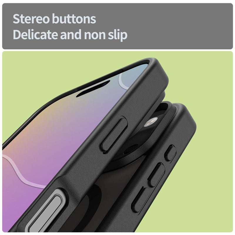 إيروريكس جراب هاتف Fanying Series PC Hybrid TPU شفاف غير لامع MagSafe لهاتف iPhone 17 Pro (أسود شفاف) - Image 5