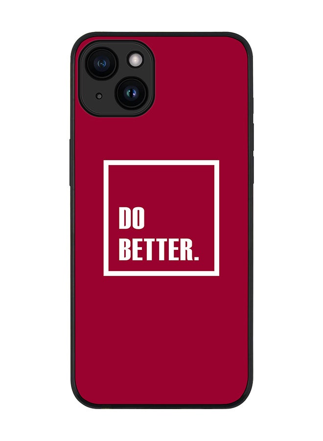 Stylizedd Cover for iPhone 15 Case Rugged Black Slim fit Soft Flexible Anti Drop TPU Gel Thin Protective Phone Cases - Do Better. - Image 1