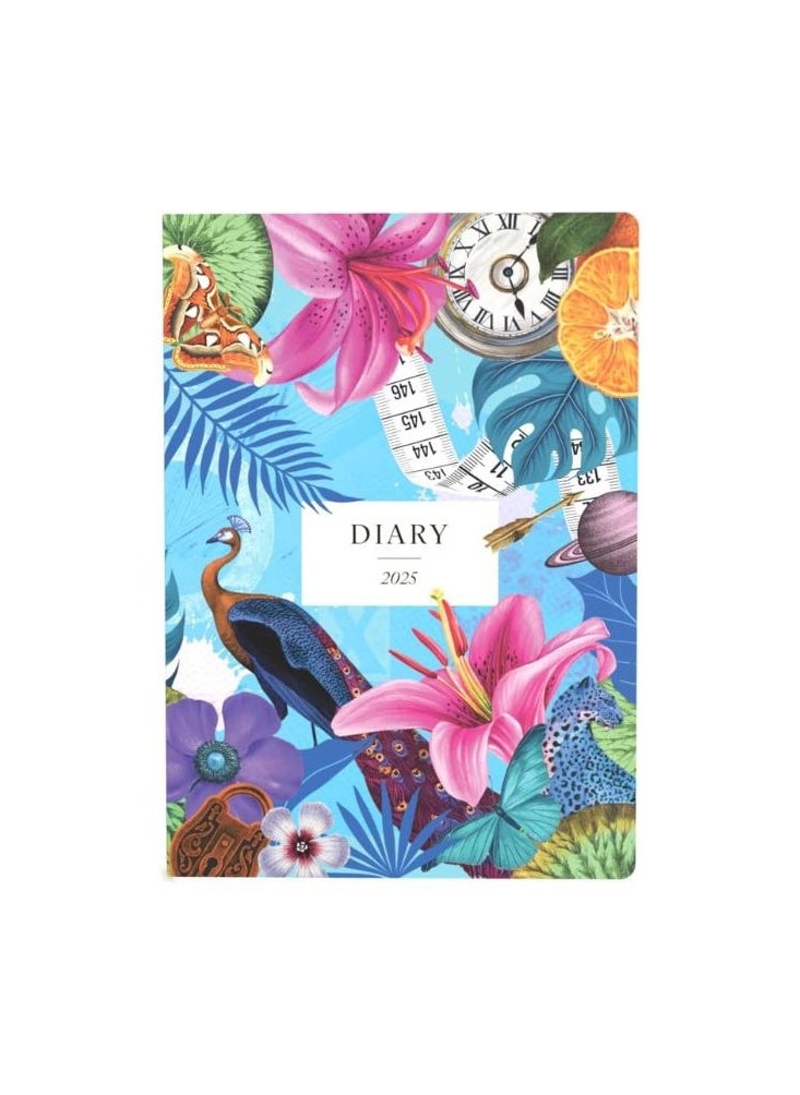 Collins - Collins Maximalism 2025 Planner - A5 Week to View Diary - Blue - (MX153.60-25) - Stylish Weekly Eco Diary with Recycled Paper - Image 1