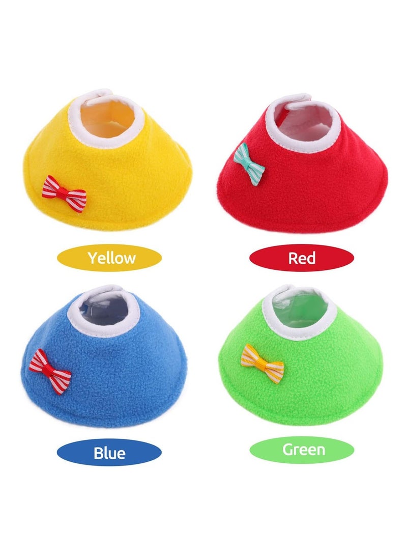 روكاوات أطواق الطيور إليزابيث، 4 قطع من وشاح جلد الببغاء والكوكاتيل وعباءة مضادة للعض وطوق حماية مضاد للنقر وإكسسوارات العناية بالطيور الأليفة (مقاس M) - Image 4