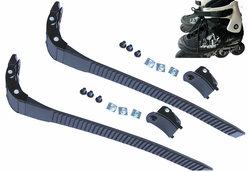 Alemon 2 Pieces Replacements Inline Roller Skating Shoes, Replacement Strap Inline Skates, Energy Strap with Screws Nuts Skates Buckles Accessory Part - Image 1