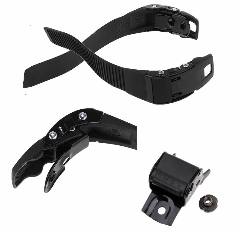 Alemon 2 Pieces Replacements Inline Roller Skating Shoes, Replacement Strap Inline Skates, Energy Strap with Screws Nuts Skates Buckles Accessory Part - Image 3
