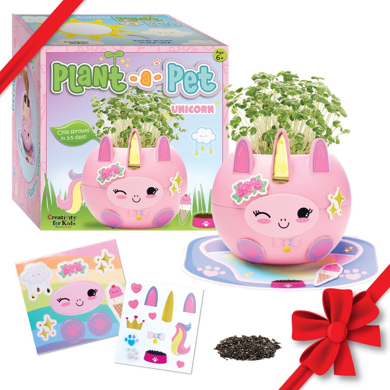 Creativity for Kids Plant-A-Pet: Unicorn, Stocking Stuffers & Unicorn Gifts for Girls, Holiday Stocking Stuffers & Kids Activities (Ages 6+) - Image 1
