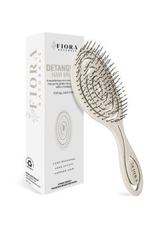 Fiora Naturals Hair Detangling Brush -100% Bio-Friendly Detangler hair brush w/Ultra-soft Bristles- Glide Through Tangles with Ease - For Curly, Stright, Women, Men, Kids, Toddlers, Wet and Dry Hair  - Image 1
